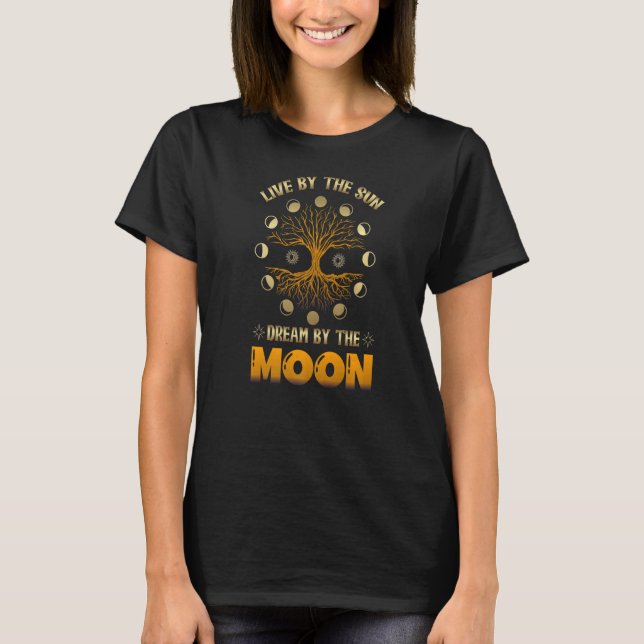 Camiseta Óculos Espiritais E Crentes Manifestantes Da Lua (Frente)