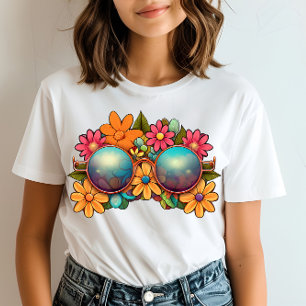 Camiseta Óculos festivos florais