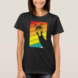 Camiseta Óculos Lhama Estilo Retro Alpaca Lhama Vicunha Lam