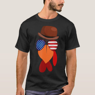 Camiseta Óculos Patrióticos Engraçados Turquia Enfrenta Arc
