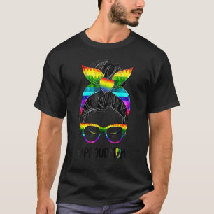 Camiseta Óculos Solares Bun-Cons Bons Arco-Íris Lgbtq Sensi