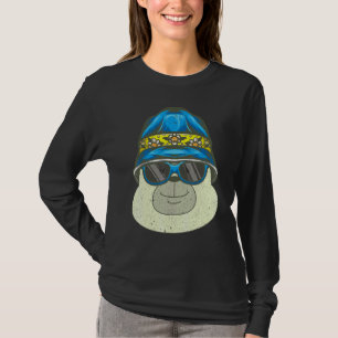 Camiseta Óculos Solares de Animais legal do Ártico Urso Pol