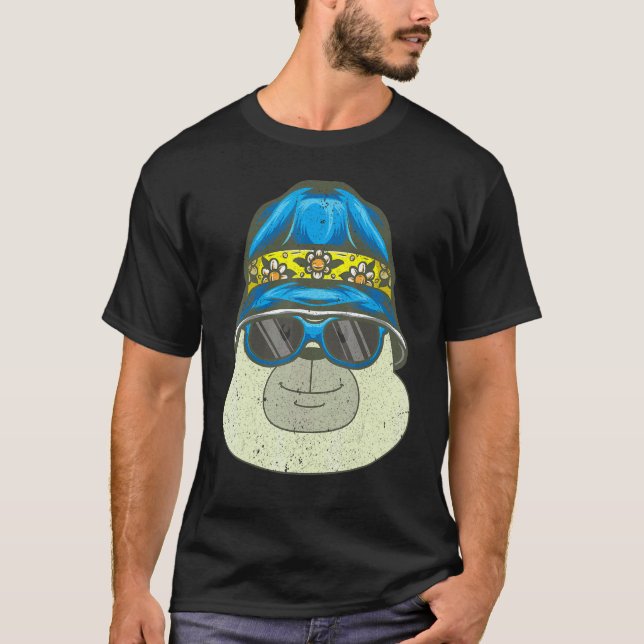 Camiseta Óculos Solares de Animais legal do Ártico Urso Pol (Frente)