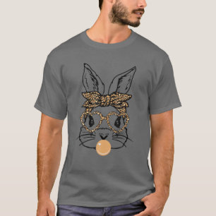 Camiseta Óculos-solares de Páscoa coelhinha-branca adorá