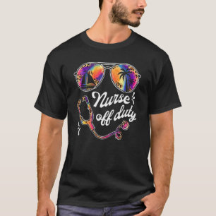 Camiseta Óculos Solares Enfermeira de Corantes Leopard Tie