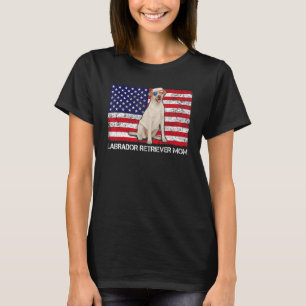 Camiseta Óculos solares Labrador Retriever Mãe Bandeira Ame