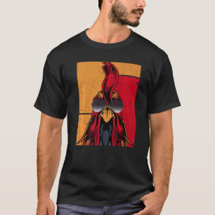 Camiseta Óculos Solares legal Vestindo Galos Retro Chic