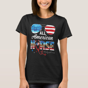 Camiseta Óculos Solares Toda Enfermeira Americana De Diális