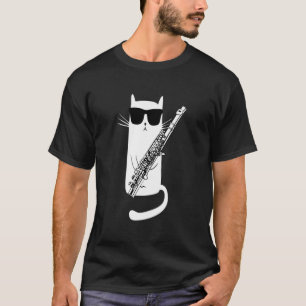 Camiseta Óculos Solares Vestindo Gatos Jogando Fluido
