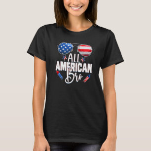 Camiseta Óculos Sunéticos Patrióticos Todos Americanos No D