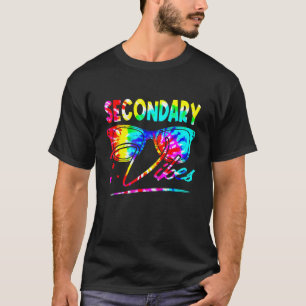 Camiseta Óculos Tie Dye Arco-íris Vibrações Secundárias De 