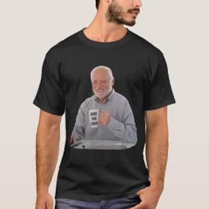 Camiseta Ocultar A Dor Harold Coffee Memória Engraçada Tren