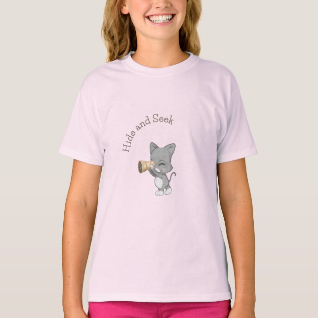 Camiseta Ocultar e procurar Kitten (Frente)