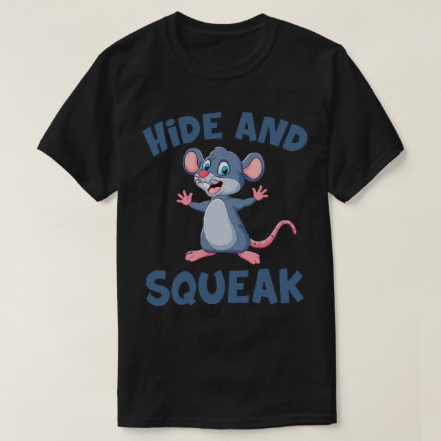 Camiseta Ocultar Rato de Mouse Gato Engraçado (Frente do Design)