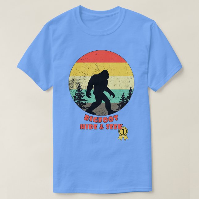 Camiseta Ocultar Sasquatch de Busca (Frente do Design)