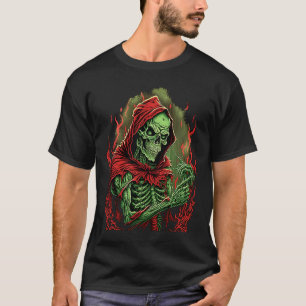 Camiseta Oculto à morte por morte assombrosa do esqueleto d
