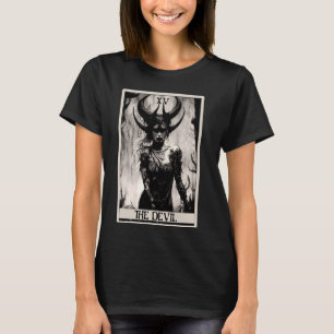 Camiseta Oculto, Arte Escura Horror O Cartão Tarot Demônio