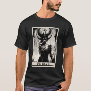 Camiseta Oculto, Arte Escura Horror O Cartão Tarot Demônio
