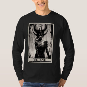 Camiseta Oculto, Arte Escura Horror O Cartão Tarot Demônio