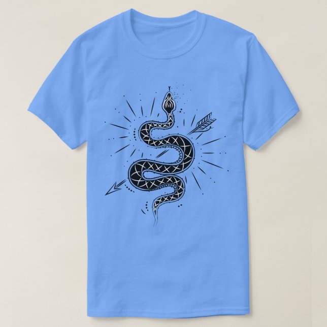 Camiseta Oculto da Satã mágica de Cobra de seta gótica Wicc (Frente do Design)