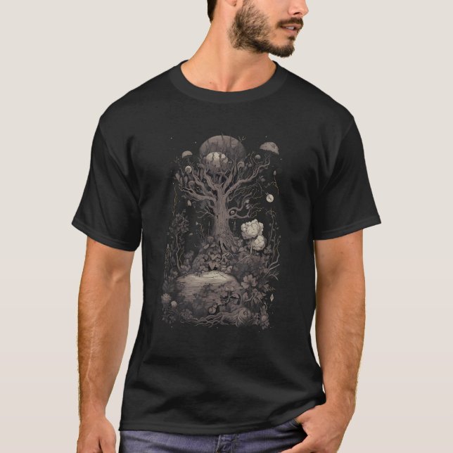 Camiseta Oculto Gótico Grunge de Arte Escura Occulta Aesthe (Frente)