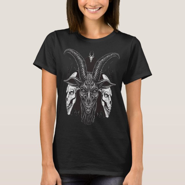 Camiseta Oculto Mau de Baphomet do Diabo (Frente)