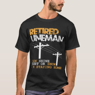 Camiseta Ocupação engraçada do eletricista da aposentado