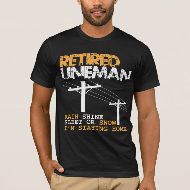Camiseta Ocupação engraçada do eletricista da aposentadoria (Frente)