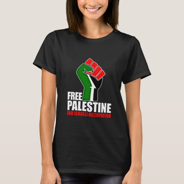 Camiseta Ocupação israelita do fim livre de Palestina, (Frente)
