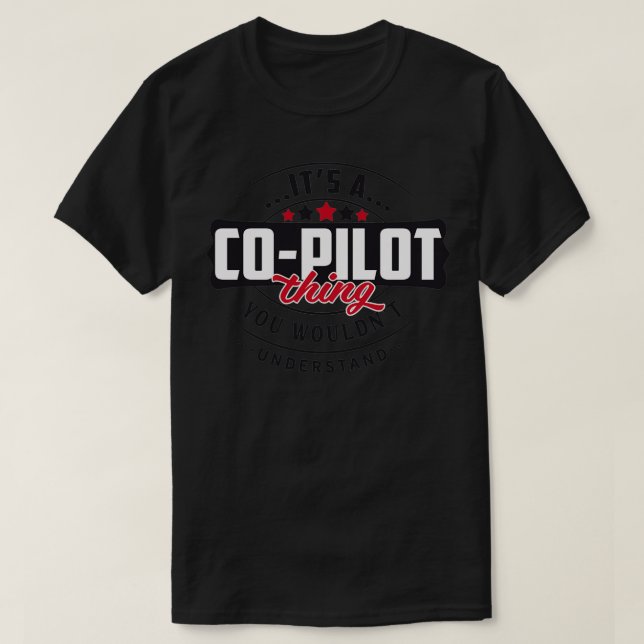 Camiseta Ocupações de co-piloto (Frente do Design)