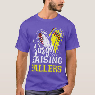 Camiseta Ocupada Criando Corações de Atletas Softbol Beiseb