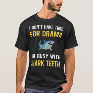 Camiseta Ocupado Com Dentes De Tubarão
