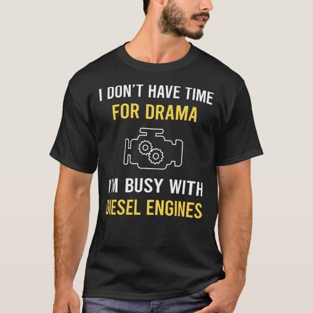Camiseta Ocupado Com Motor Diesel (Frente)