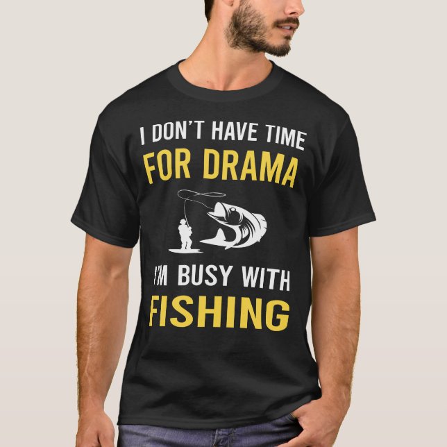 Camiseta Ocupado Com Pesca (Frente)