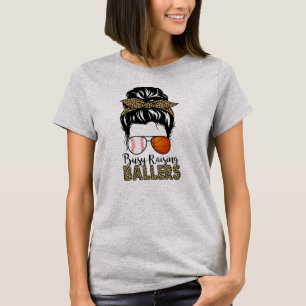 Camiseta Ocupado Raising Ballers Basball Mãe