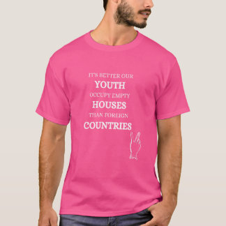Camiseta Ocupam casas punk rochas punk pedra esquerda polít