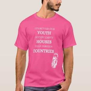 Camiseta Ocupam casas punk rochas punk pedra esquerda polít