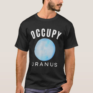 Camiseta Ocupar Espaço Solar do Planeta de Arte Urânica Ura