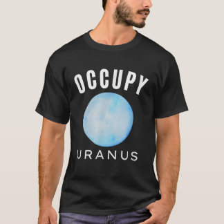 Camiseta Ocupar Espaço Solar do Planeta de Arte Urânica Ura