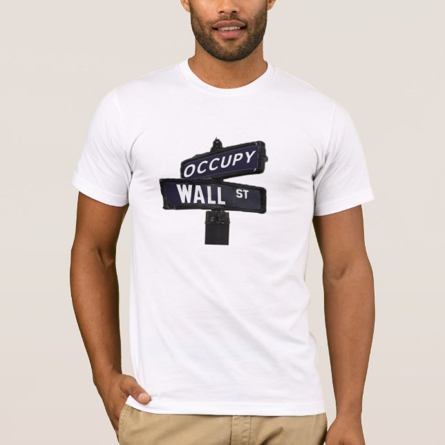 Camiseta Ocupe o T de Wall Street (Frente)