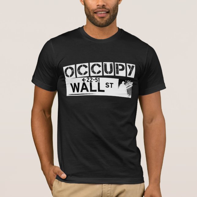 Camiseta Ocupe o t-shirt de Wall Street - preto (Frente)