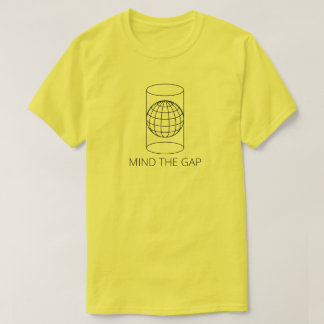 Camiseta Ocupe-se de Gap (projeção cilíndrica - a luz)
