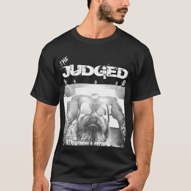 Camiseta Ocupe-se em meu t-shirt preto básico julgado (Frente)