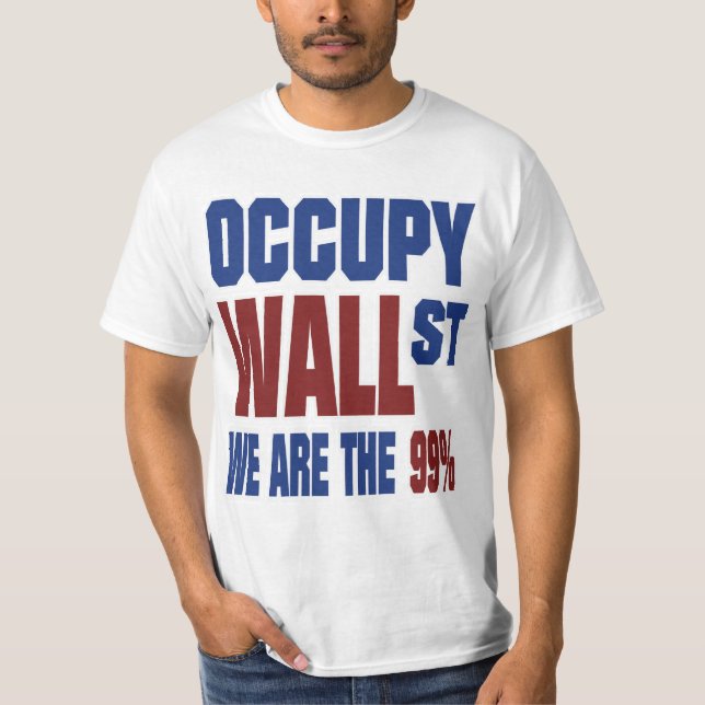 Camiseta Ocupe Wall Street que nós somos os 99% (Frente)