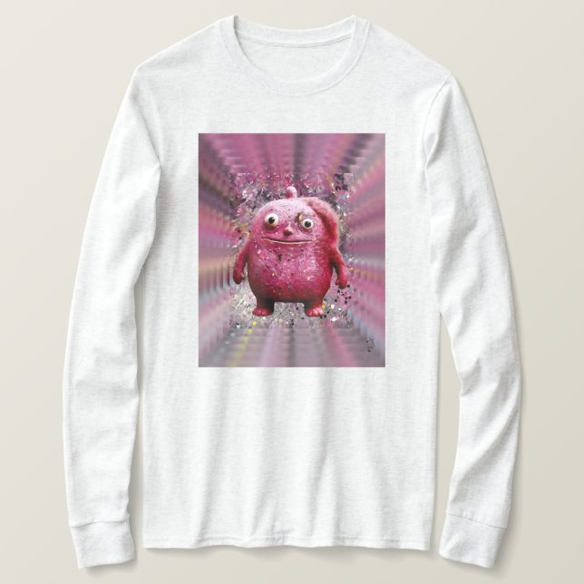 Camiseta OddFriends - Poster de criação química rosa (Frente do Design)