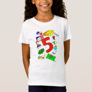 Camiseta Ode ao t-shirt da boneca de cinco meninas