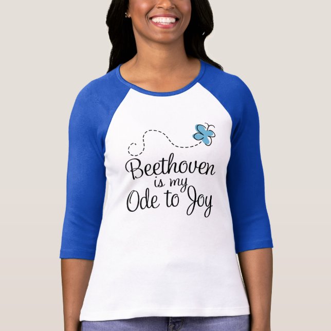 Camiseta Ode de Beethoven ao t-shirt da alegria (Frente)