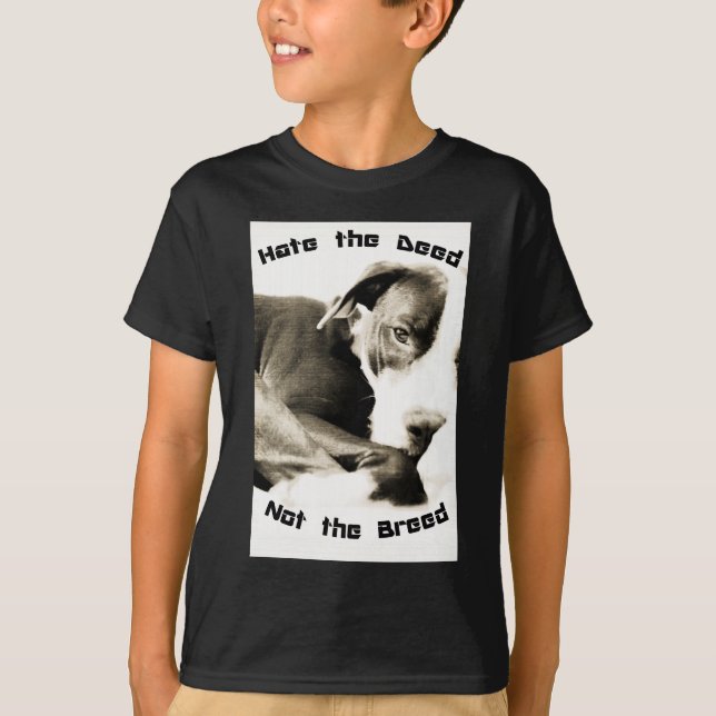 Camiseta Odeio a escritura e não o pitbull da raça (Frente)