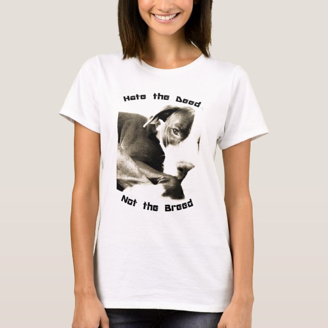 Camiseta Odeio a escritura e não o pitbull da raça (Frente)