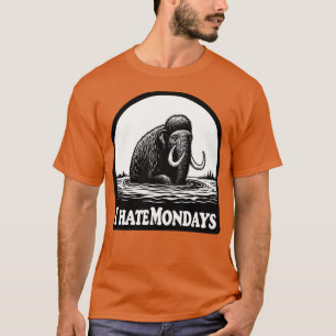 Camiseta Odeio as segundas-feiras Mamute em Tar Pit